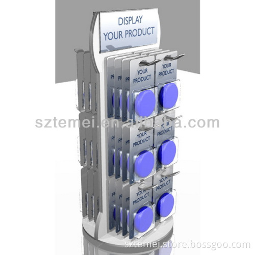 reveloving acrylic counter display unit